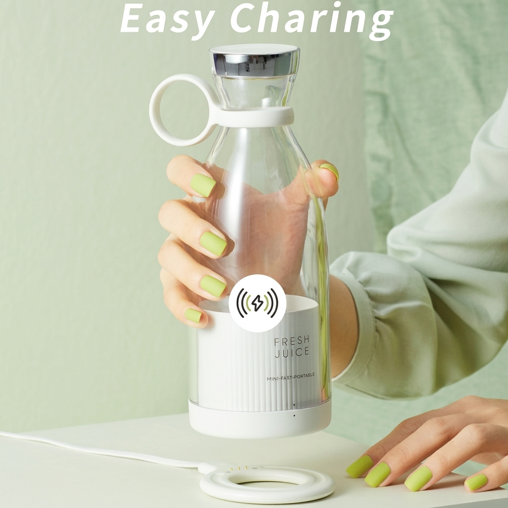 Portable Mini Blender 350ML – Wireless Rechargeable Smoothie & Fruit Juice Mixer